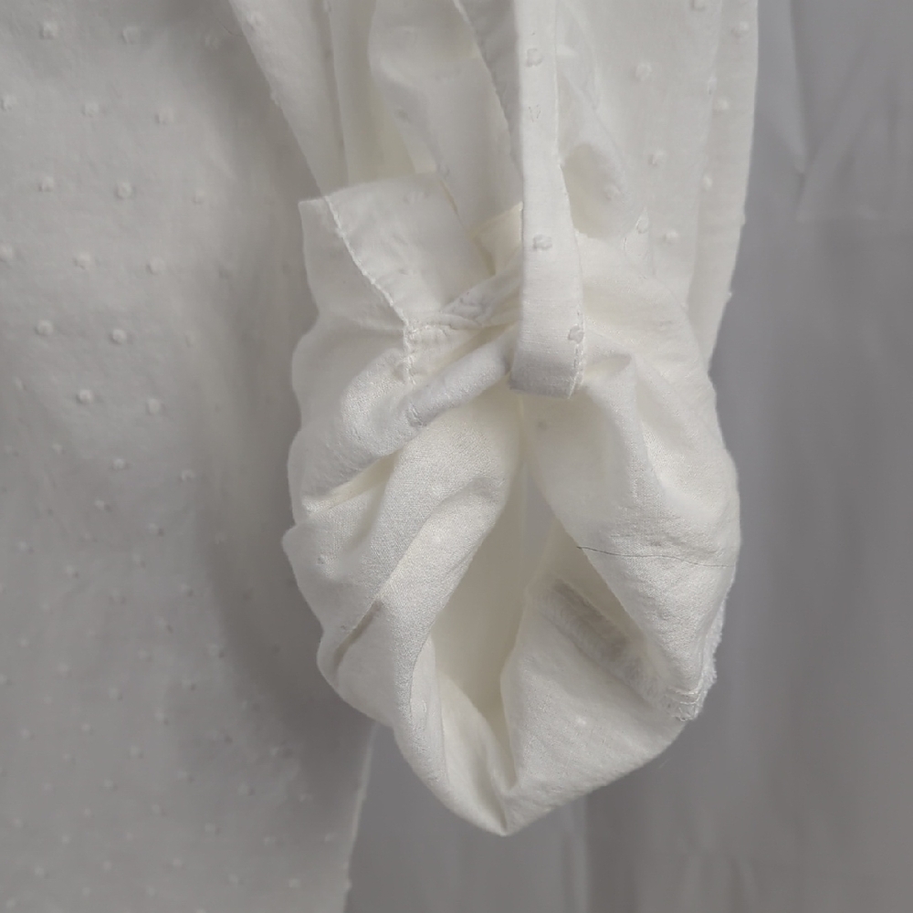 Ellen Tracy White Textured Casual Shirt - Picture 4 of 4
